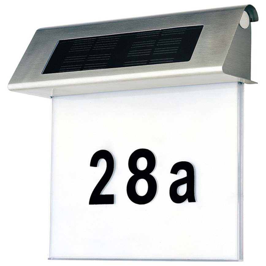LED Solar house number LED/2x0,07W/2,4V 1200 mAh IP44