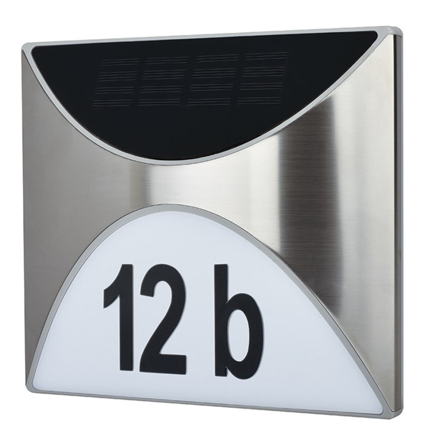 LED Solar house number LED/3x0,1W/2,4V 1200 mAh IP44