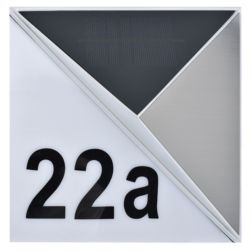 LED Solar house number LED/3x0,1W/2,4V 1200 mAh IP44