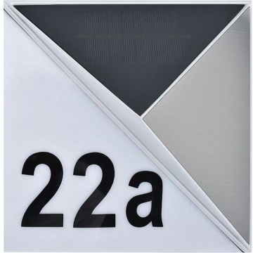 LED Solar house number LED/3x0,1W/2,4V IP44