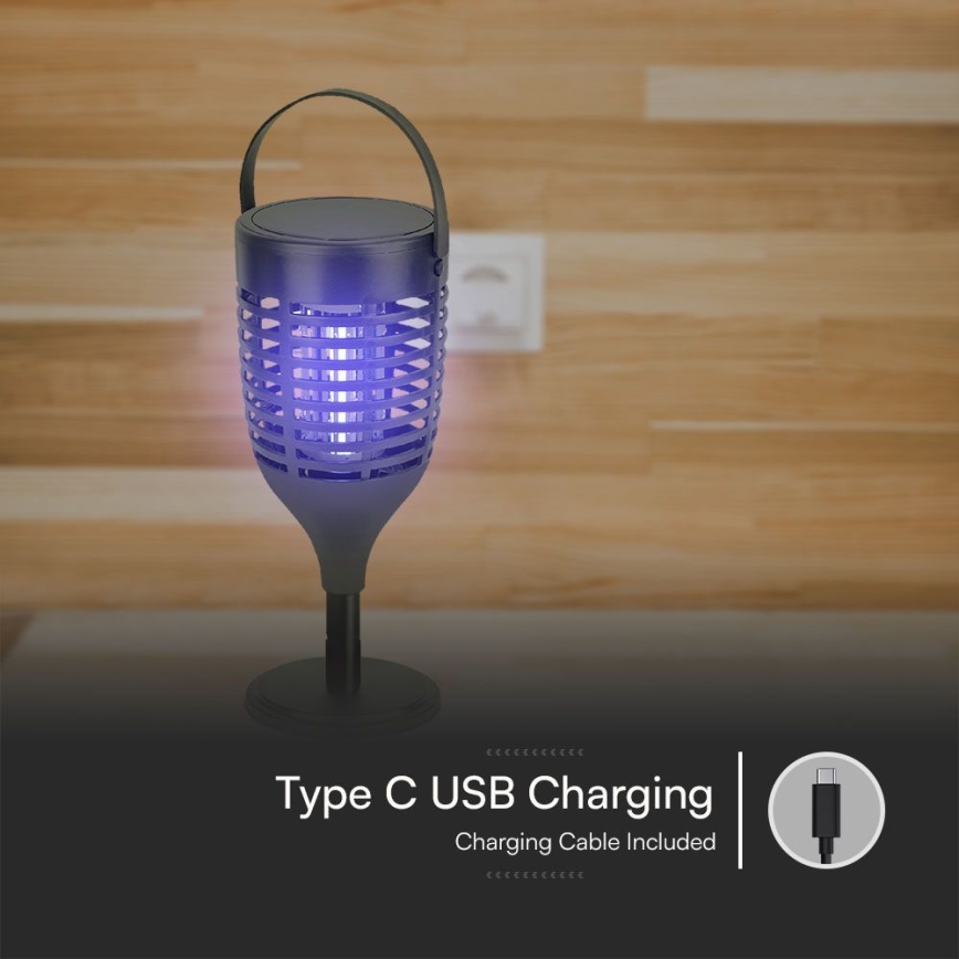 LED Solar insect zapper 3in1 LED/1,3W/3,7V IP24 20 matte