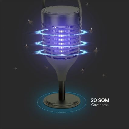 LED Solar insect zapper 3in1 LED/1,3W/3,7V IP24 20 matte