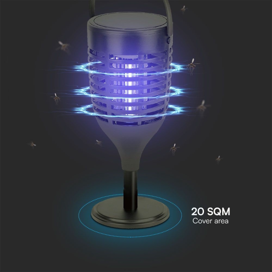 LED Solar insect zapper 3in1 LED/1,3W/3,7V IP24 20 matte