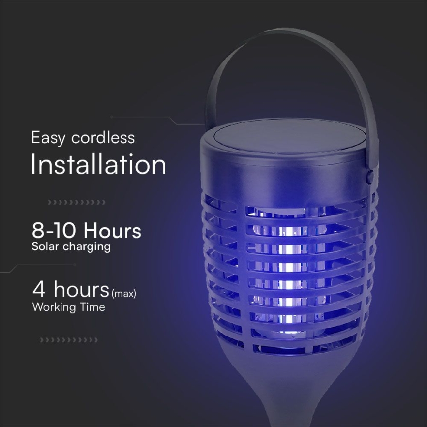 LED Solar insect zapper 3in1 LED/1,3W/3,7V IP24 20 matte