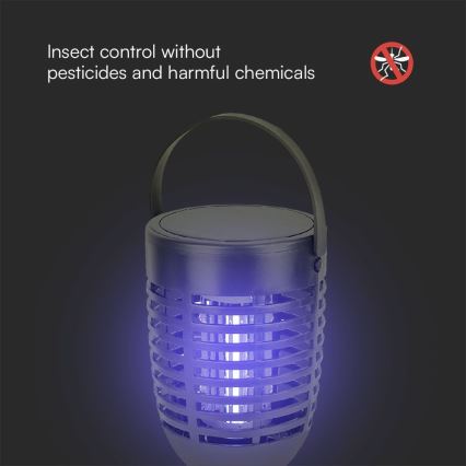 LED Solar insect zapper 3in1 LED/1,3W/3,7V IP24 20 matte