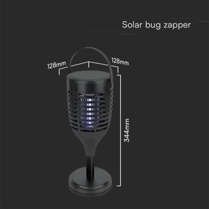 LED Solar insect zapper 3in1 LED/1,3W/3,7V IP24 20 matte