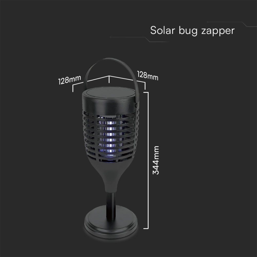 LED Solar insect zapper 3in1 LED/1,3W/3,7V IP24 20 matte