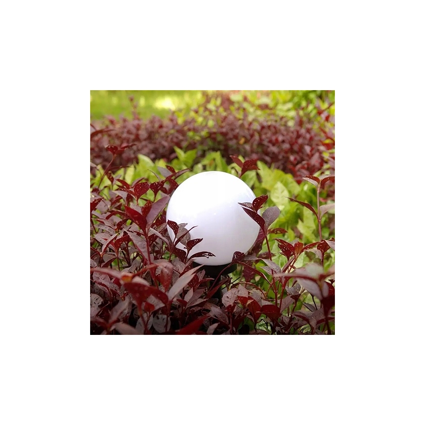 LED solar lamp, 1.2 V, 6500 K, 200 mAh, Ø 10 cm, IP44, white/black