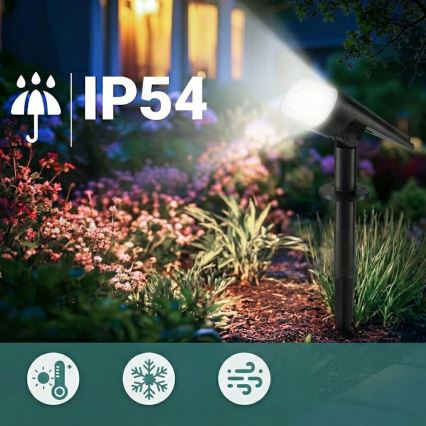 LED Solar Lamp 2-in-1 LED/3.7V 1200 mAh IP54 Black