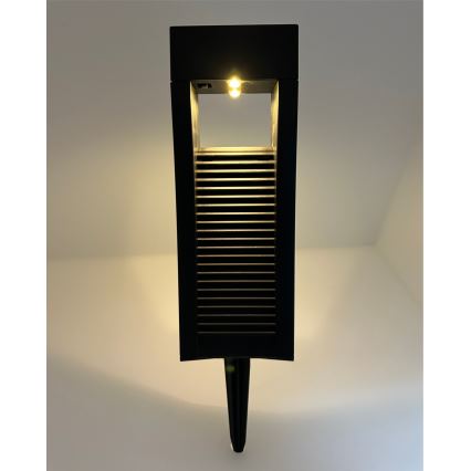 LED Solar Lamp 2xLED/1.2V 200 mAh IP44 Black