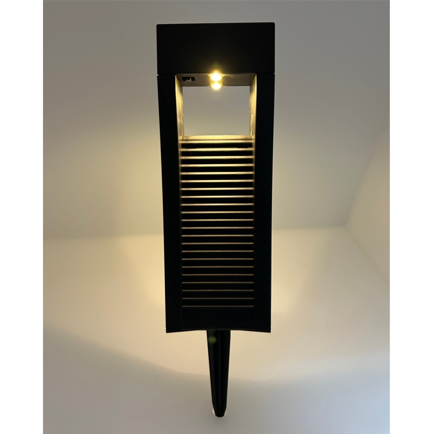LED Solar Lamp 2xLED/1.2V 200 mAh IP44 Black