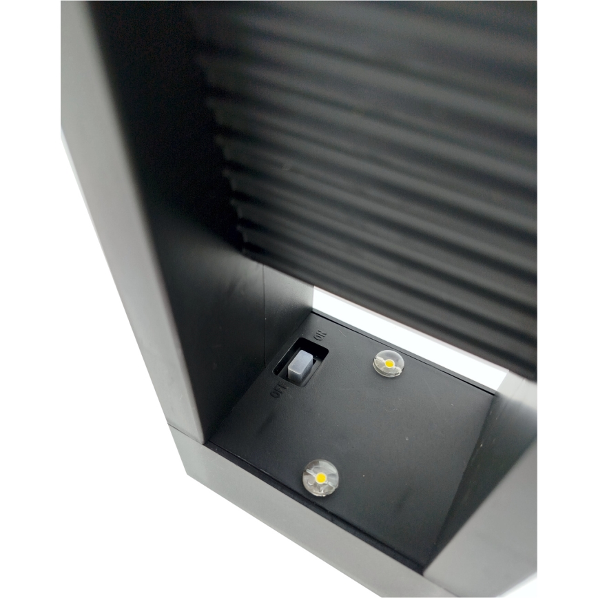 LED Solar Lamp 2xLED/1.2V 200 mAh IP44 Black