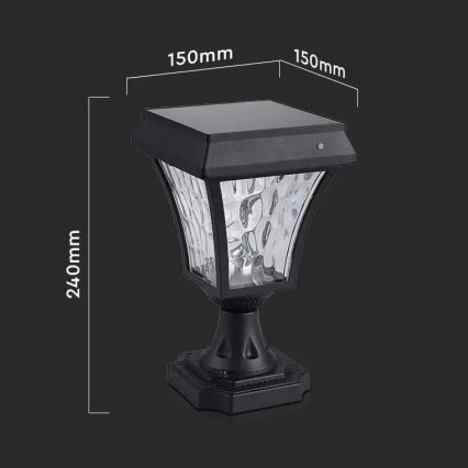 LED Solar lamp 3in1 LED/2W/5,5V 3000K/6000K IP65 2200 mAh