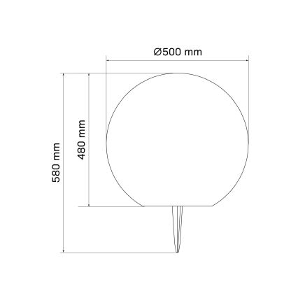 LED Solar lamp BALL LED/3,7V 2000 mAh d. 50 cm IP65 white