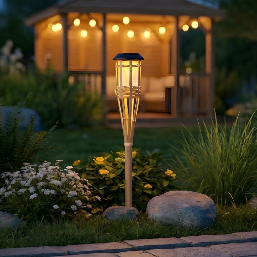 LED Solar Lamp BAMBOO LED/1.2V 150 mAh 1800K 56 cm IP44 beige
