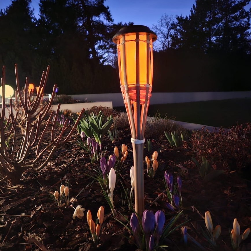 LED Solar Lamp BAMBOO LED/1.2V 150 mAh 1800K 56 cm IP44 beige