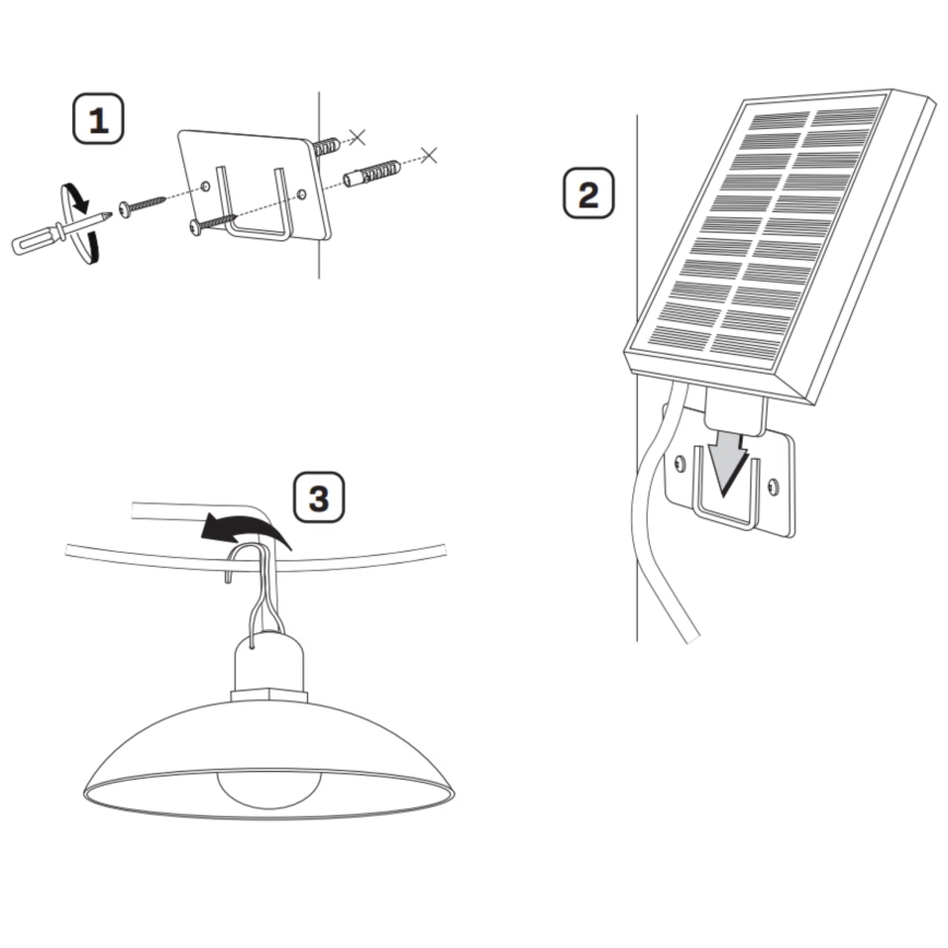 LED Solar lamp CELINA LED/1,8W/3,7V 2400 mAh IP44 + remote control