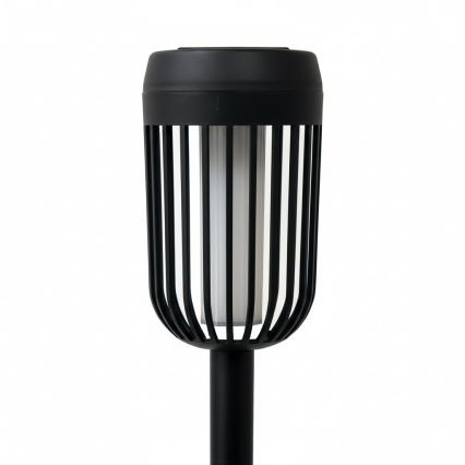 LED Solar Lamp FLAME, 1.2 V, 100 mAh, 1800 K, 37 cm, IP44, Black