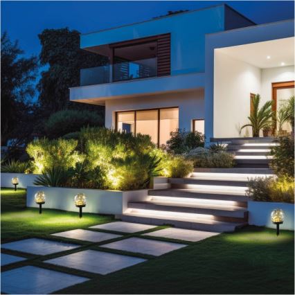 LED Solar Lamp GLEAM LED/1,2V 3000K IP44 40 mAh clear/black