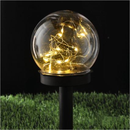 LED Solar Lamp GLEAM LED/1,2V 3000K IP44 40 mAh clear/black