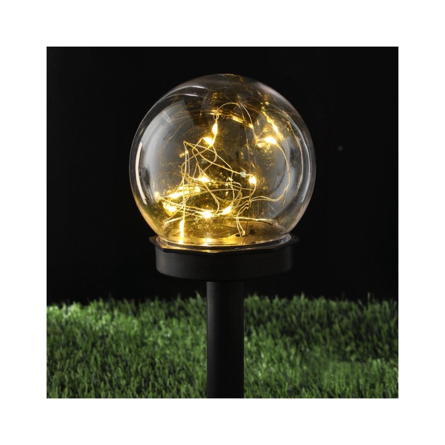 LED Solar Lamp GLEAM LED/1,2V 3000K IP44 40 mAh clear/black