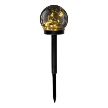 LED Solar Lamp GLEAM LED/1,2V 3000K IP44 40 mAh smoked/black