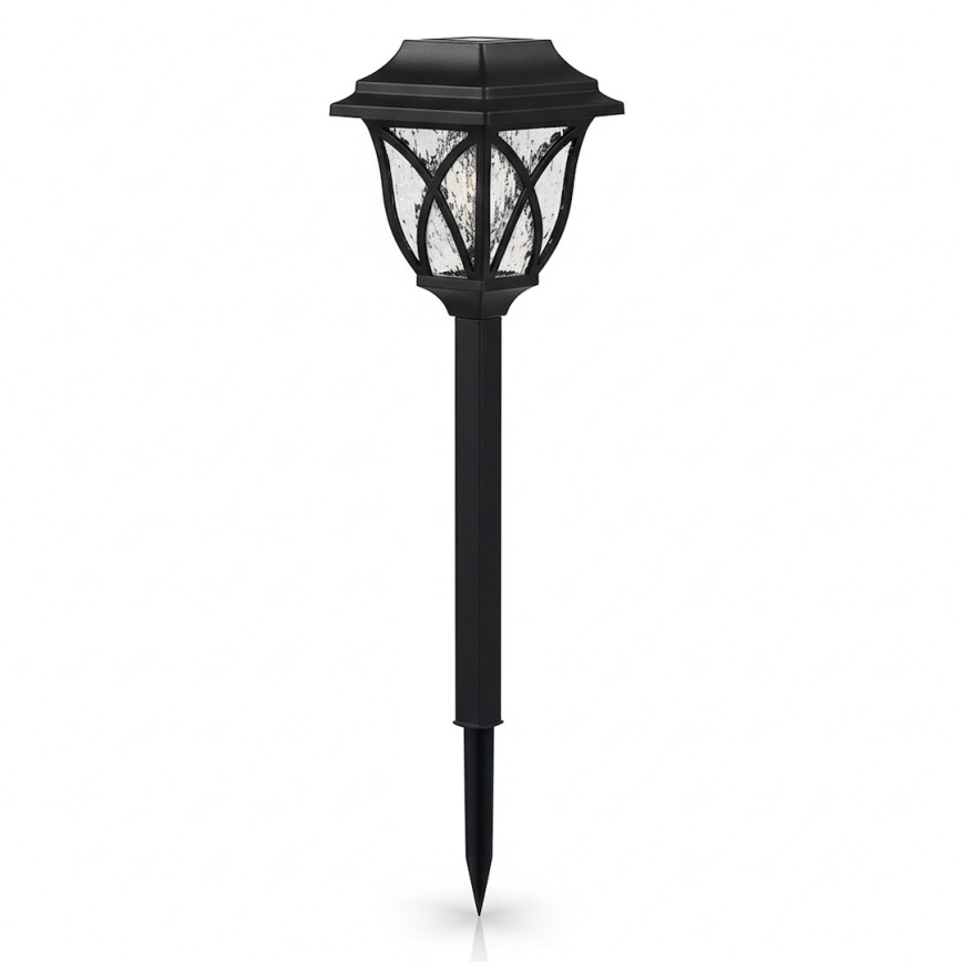 LED Solar Lamp LAWN LED, 1.2 V, 100 mAh, 3000 K, 44 cm, IP44, Black