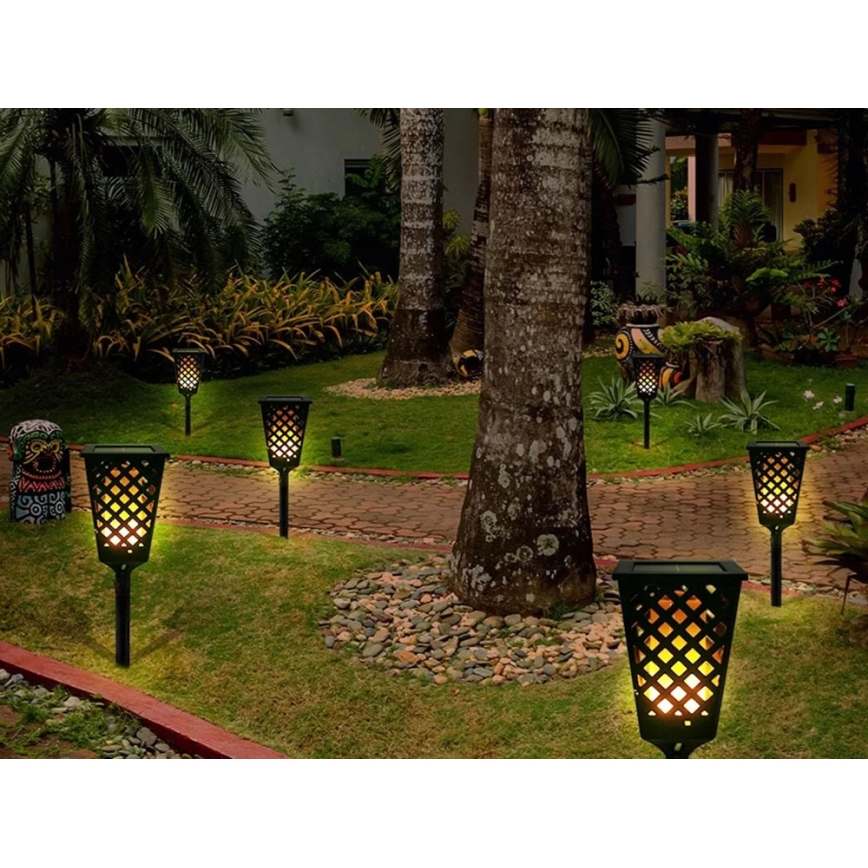 LED Solar lamp LED/0,6W/5,5V IP65 107 cm black