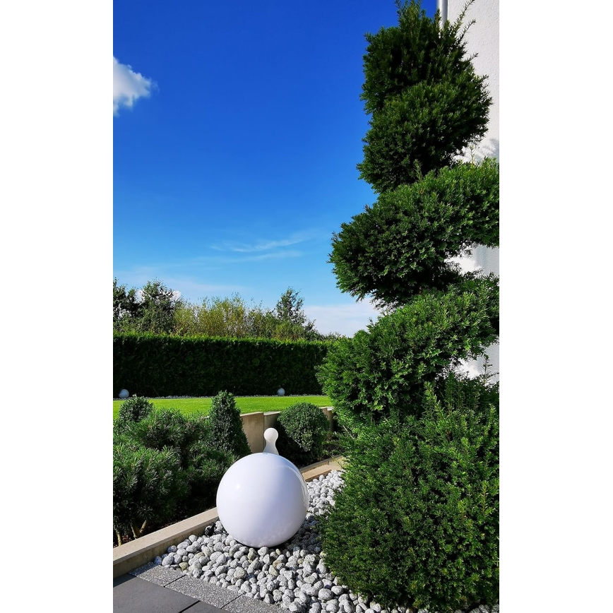 LED Solar Lamp LED/1,2V 6500K 200 mAh Ø 30 cm IP44 White/Black