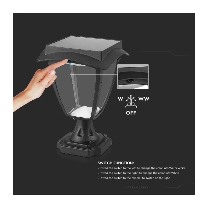 LED Solar lamp LED/2W/3,7V 3000/6000K IP65