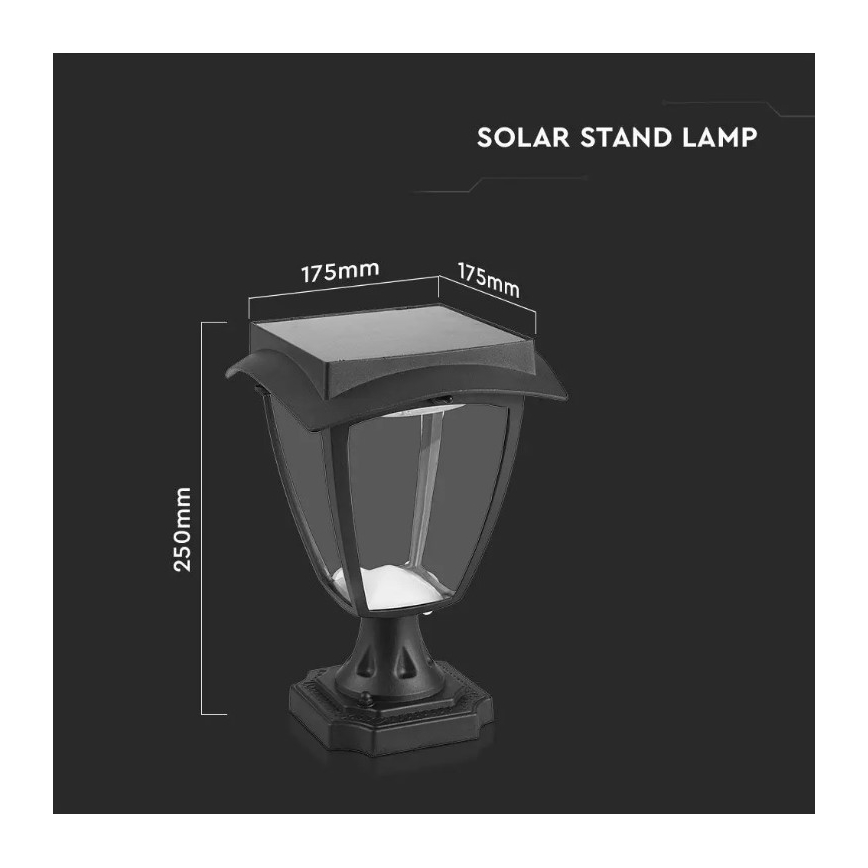 LED Solar lamp LED/2W/3,7V 3000/6000K IP65