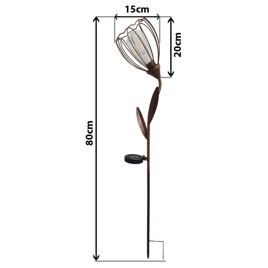 LED Solar lamp LILLY 1xE27/1,2V IP44