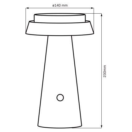 LED Dimmable touch solar lamp MARAKESZ LED/3,7V USB 3600 mAh 1800/2700/3000K IP54 grey