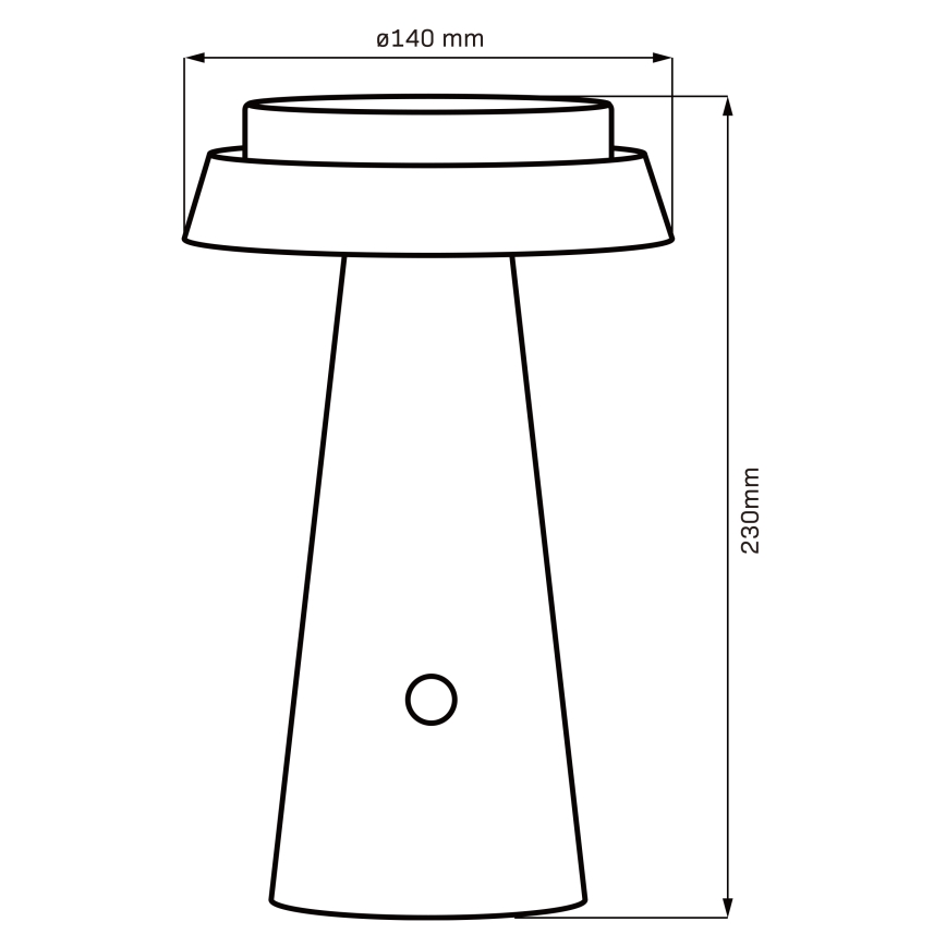 LED Dimmable touch solar lamp MARAKESZ LED/3,7V USB 3600 mAh 1800/2700/3000K IP54 grey