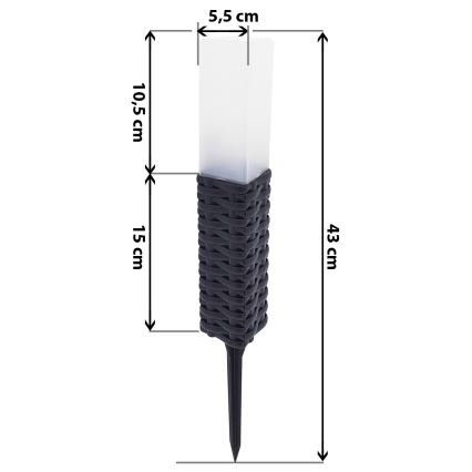 LED Solar lamp RABBIA LED/1,2V 300 mAh IP44
