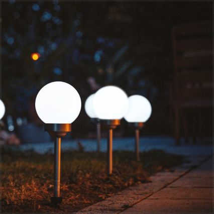 LED Solar Lamp SPHERE LED/1.2V 4000K IP44 200 mAh Ø 20 cm