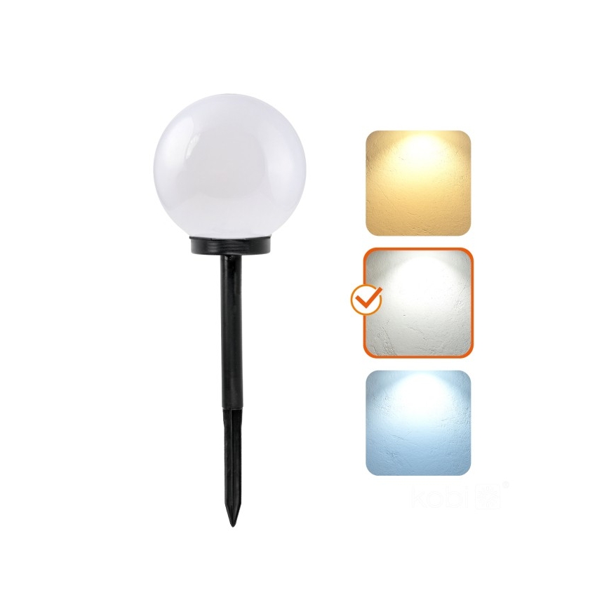 LED Solar Lamp SPHERE LED/1.2V 4000K IP44 200 mAh Ø 20 cm