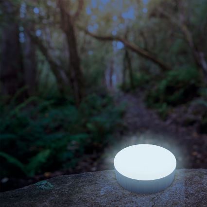 LED Dimmable rechargeable solar lamp with a power bank function K3 LED/2W/5,5V 6500K IPX4 1200 mAh black/white