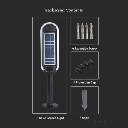 LED Solar lamp with a sensor BOLLARD LED/5W/5,5V 70 cm 4000K IP65