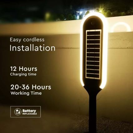 LED Solar lamp with a sensor BOLLARD LED/5W/5,5V 70 cm 4000K IP65