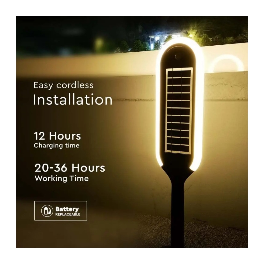 LED Solar lamp with a sensor BOLLARD LED/5W/5,5V 70 cm 4000K IP65