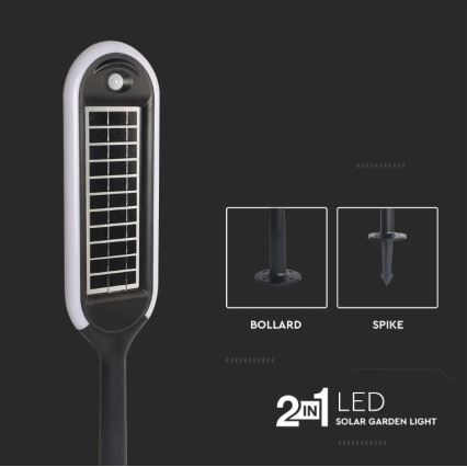 LED Solar lamp with a sensor BOLLARD LED/5W/5,5V 70 cm 4000K IP65