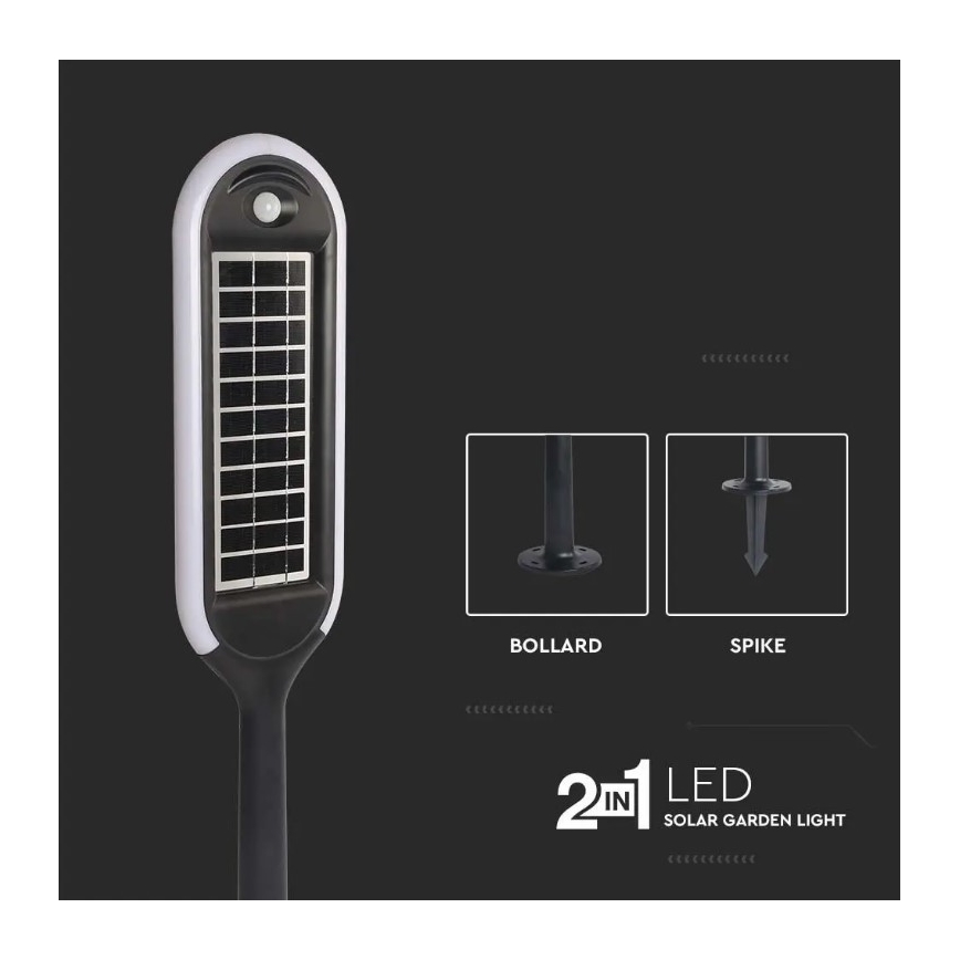 LED Solar lamp with a sensor BOLLARD LED/5W/5,5V 70 cm 4000K IP65
