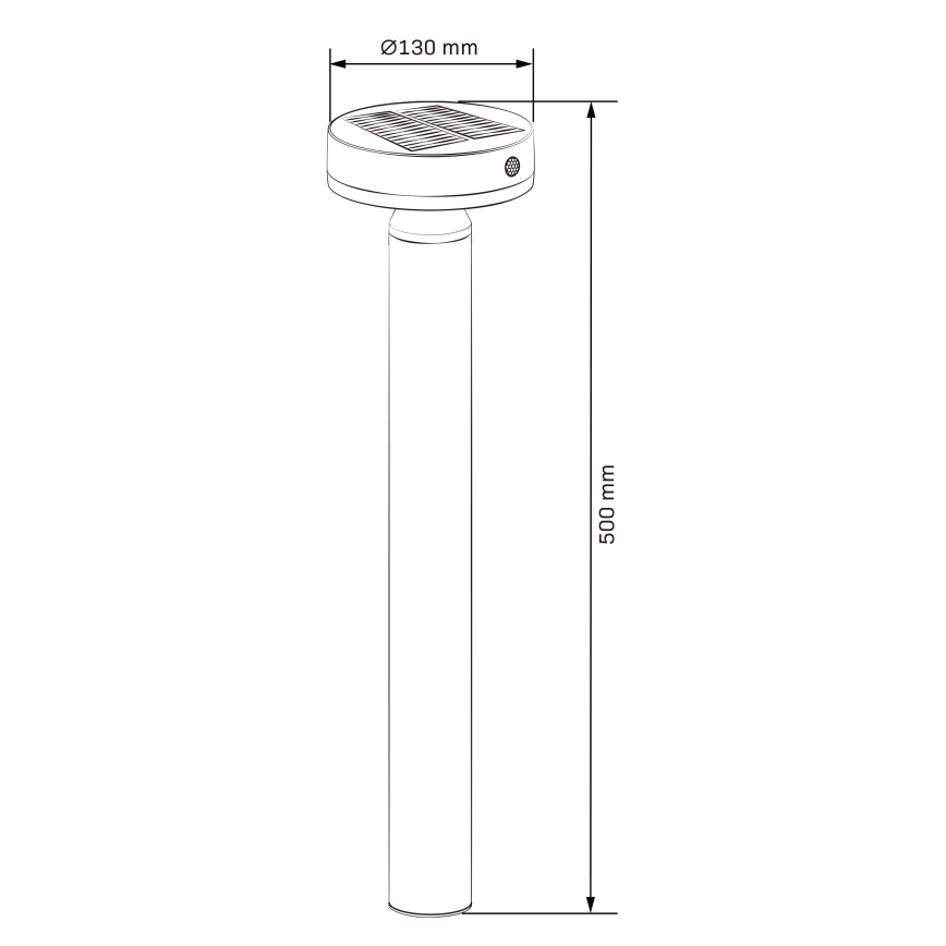 LED Solar lamp with sensor GWINEA LED/4,5W/3,7V 2000 mAh 50 cm IP44 black