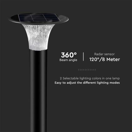 LED Solar lamp with sensor LED/15W/3,2V 4000K/6000K IP65 6000 mAh