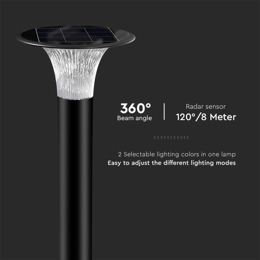 LED Solar lamp with sensor LED/15W/3,2V 4000K/6000K IP65 6000 mAh