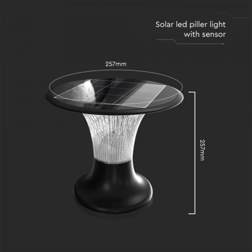 LED Solar lamp with sensor LED/15W/3,2V 4000K/6000K IP65