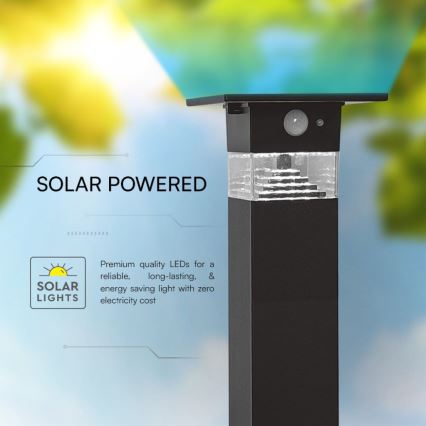 LED Solar lamp with sensor LED/2,5W/3,7V IP54 3000K 2200 mAh