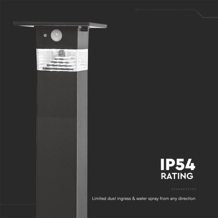 LED Solar lamp with sensor LED/2,5W/3,7V IP54 3000K 2200 mAh
