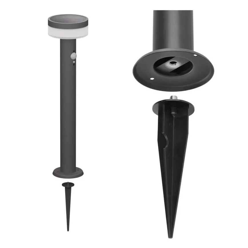 LED Solar lamp with sensor LED/2W/3,7V 1200 mAh IP44 80 cm